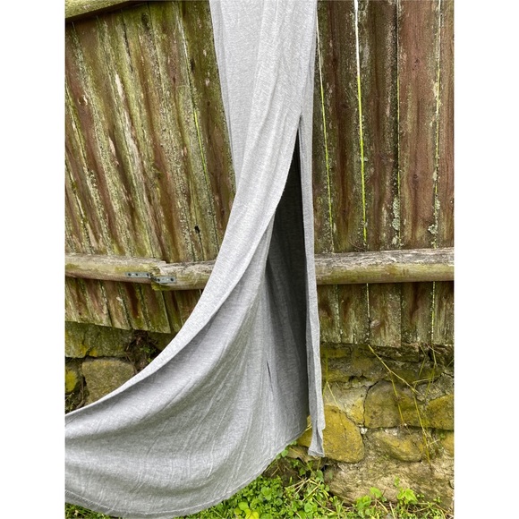 Open Back Gray Maxi w/ Slit - sz M - Picture 3 of 3